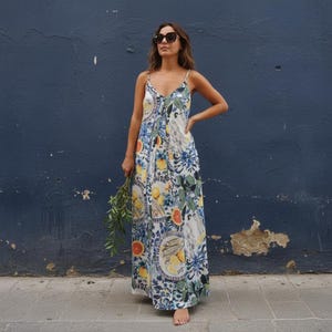 white christmas dresses Stefania Midi Dress — Mediterranean Blue main image 1