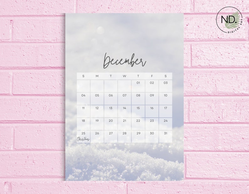 printable december calendar 2022 christmas december calendar etsy