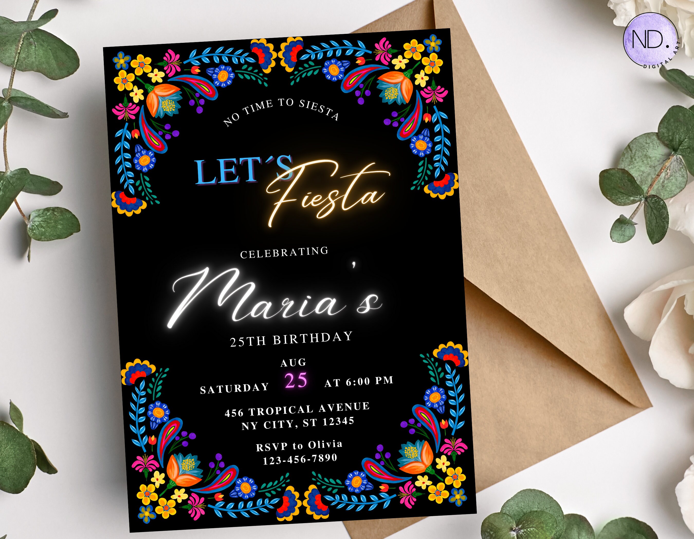 Mexican Birthday Party Invitation Editable Fiesta Birthday Invite ...
