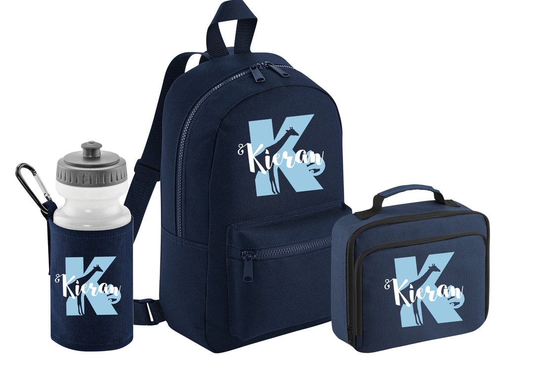 Small Backpack Names PERSONALISED: Your Name Mini Backpack Back Pack, Lunch Bag Box and ...