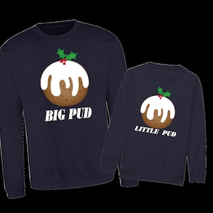 Big Pud Little Pud Matching Christmas Jumper Sweater Sweatshirt Set Xmas His Hers Couple Gift Etsy