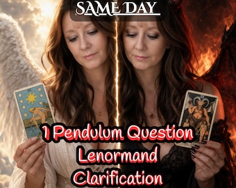 Yes No Pendulum Reading One Question | Instant Clarity Lenormand Card Confirmation Digital | tarot reading