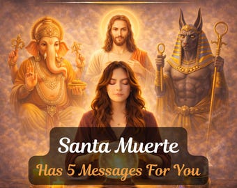 Lectura canalizada de Santa Muerte – 5 mensajes de Santa Muerte | Guía profunda, protección y verdad | Poderosa visión espiritual