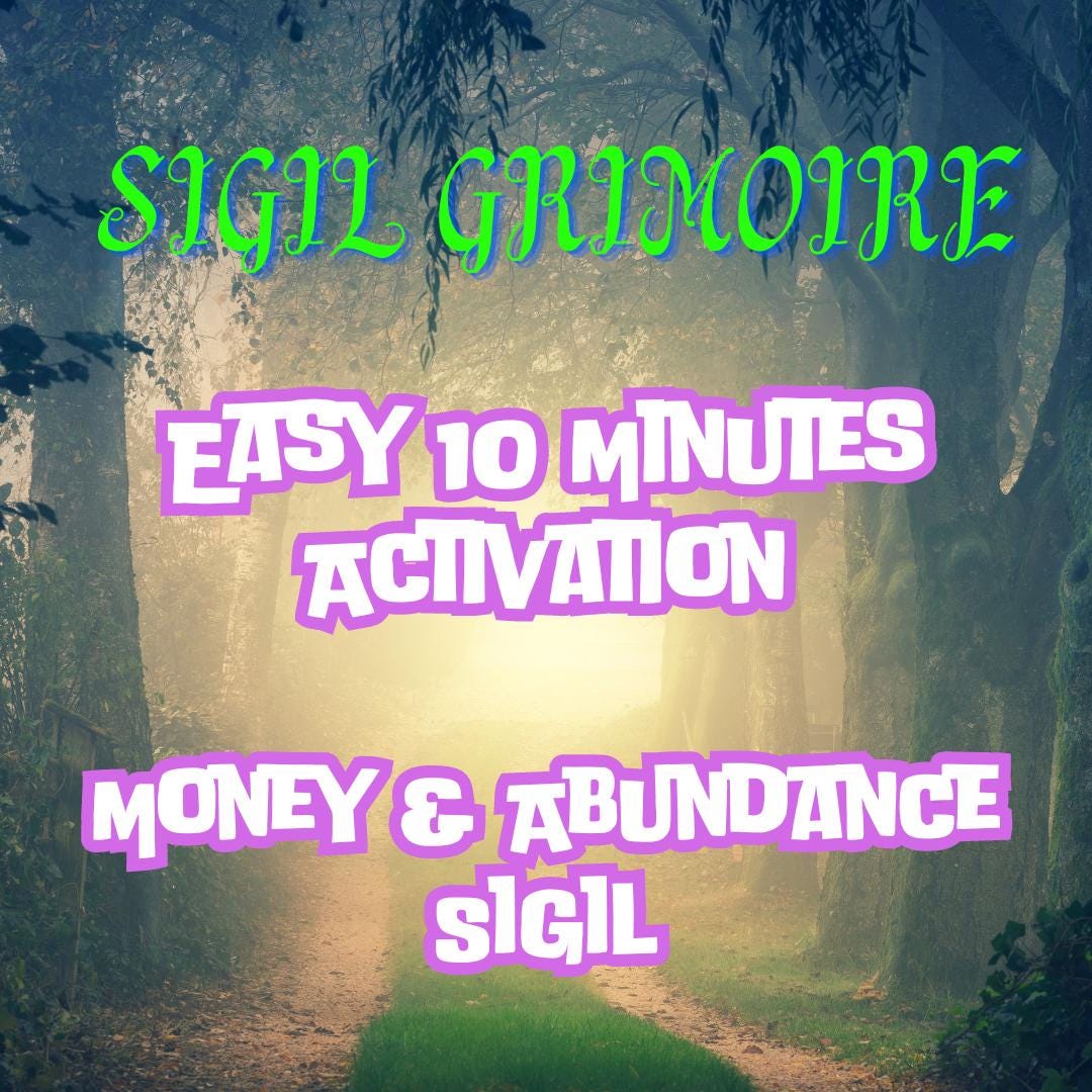 Money Sigil for Abundance | Sigil Grimoire Page | Easy 10 Minute ...