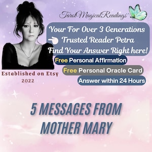5 persönliche Botschaften von Mutter Maria | Geschenk persönliche Bestätigung & Orakelkarte | spirituelle Führung durch Maria | Etsy E-Mail-Dienste