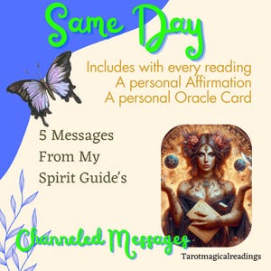 5 messaggi dalle mie guide spirituali | Regalo di affermazione personale e carta Oracle | Servizi di posta elettronica di Etsy
