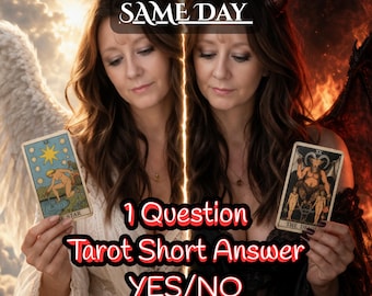 Lectura de Tarot Sí/No – Lectura de Tarot con una sola pregunta – Lectura psíquica rápida y guía espiritual – Digital el mismo día | lectura de tarot