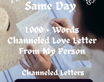 1,000+ Words Love Letter From Your Person Of Interest Divination Gifts Channeled Message Romantic Expressions Same Day Delivery