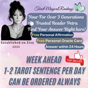 What Does The Week Ahead Hold For You | 1-2 Tarot Sentence Per Day | Can Be Ordered Any Day Of The Week