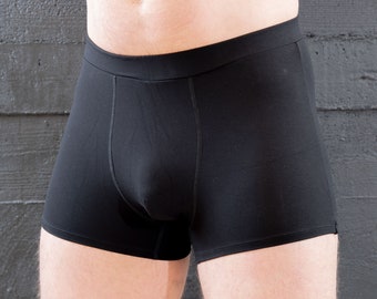 Gift for Him Mens Underwear Boxer Briefs Panties Black modal actually hand made