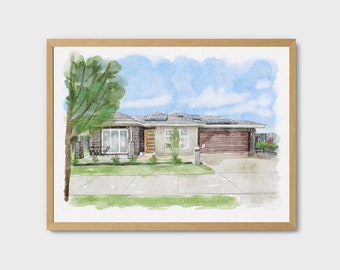 Custom House Drawing, Our First Home Gift, Realtor Closing Gift, Moving Away Gift, Family House Artwork, Custom closing Gifts