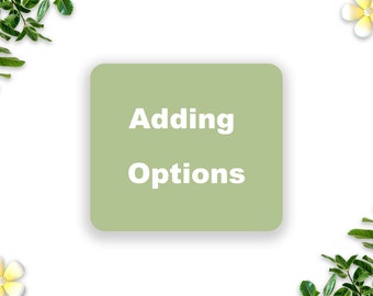 Adding Options