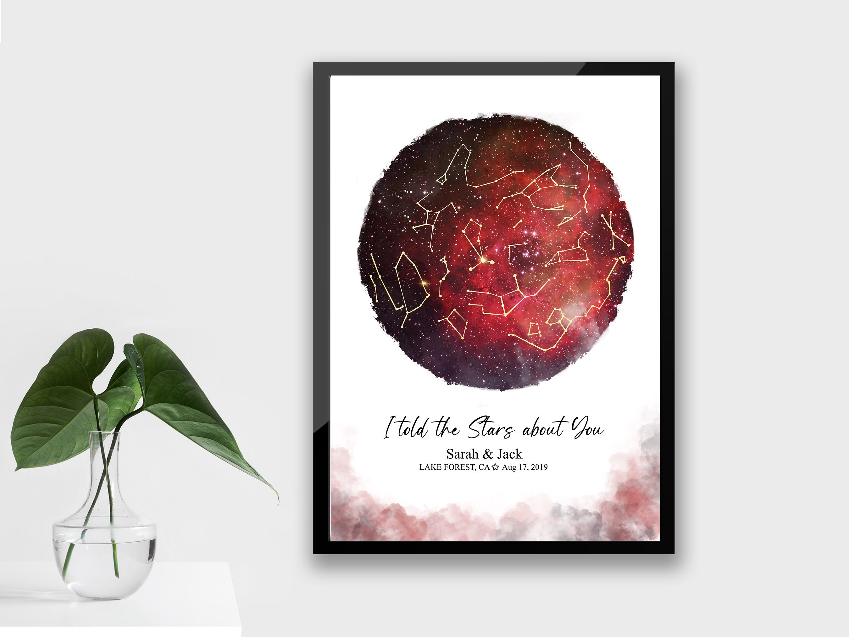 Star Map Night Sky Printable Star Map by Date Precise Night - Etsy ...