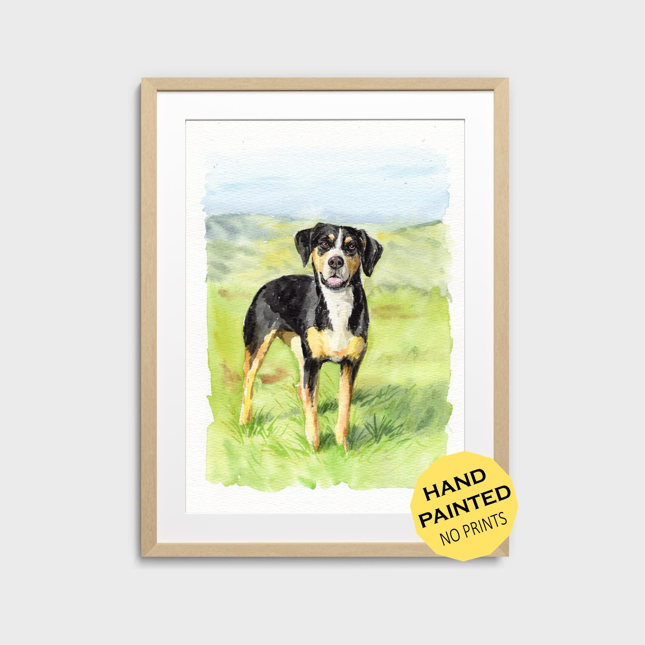 Personalized Pet Art From Photo, Dog Lover Gift, Custom Watercolor Pet ...