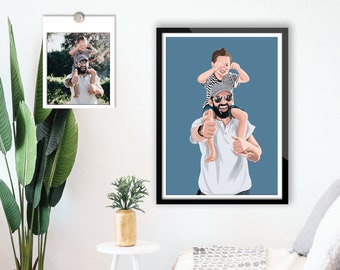 Custom Vector/Cartoon Portrait, Couple Portrait, Family Portrait, Anniversary & Birthday Gifts, Custom Illustration, Drawing from Photo