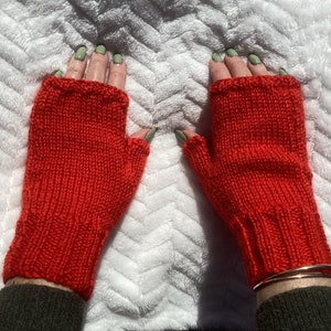 Hand Knitted Fingerless Gloves