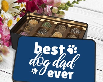 Best Dog Dad Chocolate Truffles in Keepsake Tin