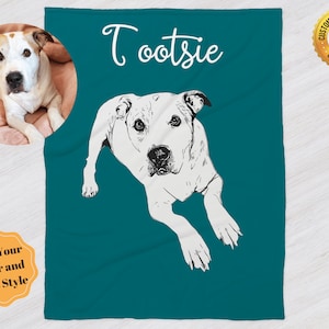 Custom Pet Blanket Using Pet Photo, Personalized Dog Cat Picture Blanket, Pet Photo Blanket, Dog Dad Gift, Dog Mom Gift, Mother's Day Gift
