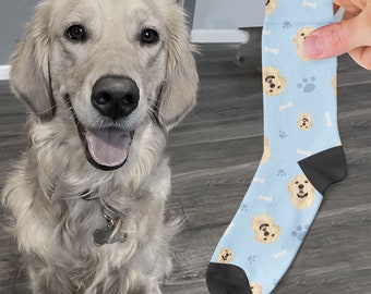 Custom Dog Socks, Dog Lovers Gift, Personalized Dog Socks, Dog Dad Father's Day Gift