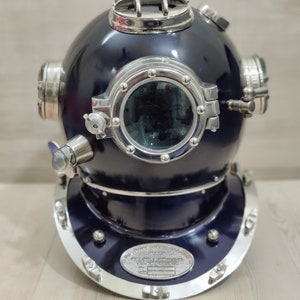18" Nautical Black Scuba Diving Helmet, Antique Nautical U.S Navy Deep Sea Divers Helmet, Marine Deep Diving Helmet, Best Gift Ever for Him