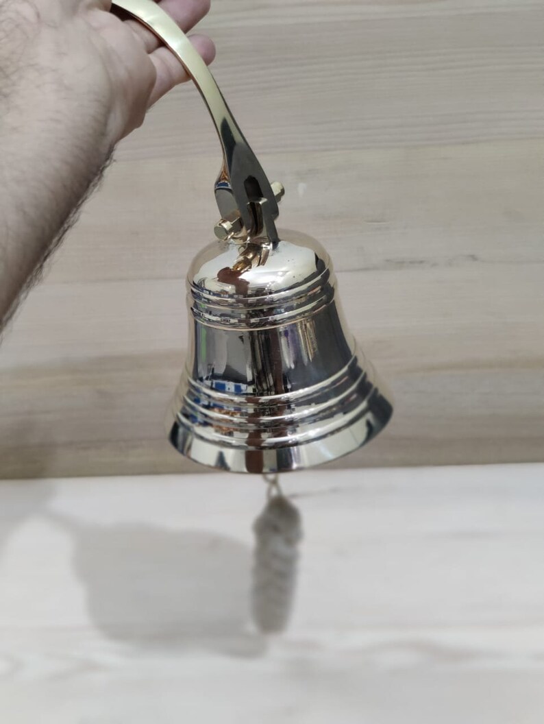 Personalized Brass Bell, Engraved School Wall Hanging Bell Indoor ...