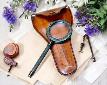 2 Pack 10x Antique Handheld Magnifying Glass - Brass Reading Magnifier with Amazon.com: Hiceeden 10X Antique Magnifying Glass, Brass  main image 4