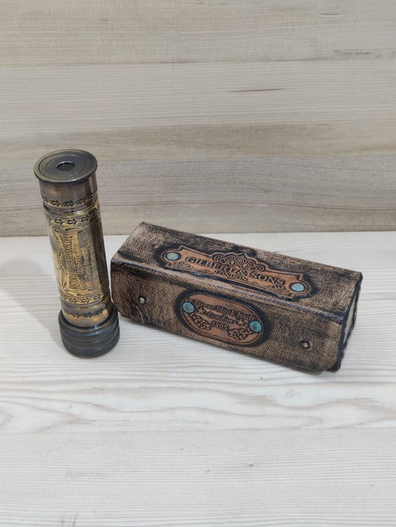 Brass Kaleidoscope, Personalized Kaleidoscope with Wooden Box, Multicolored Creative Kaleidoscope, Birthday Gift For Son, Gifts for Kids
