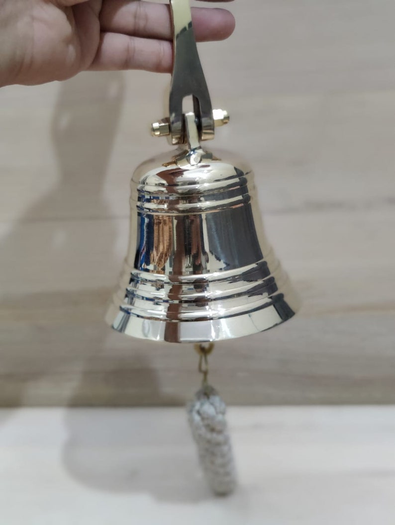 Personalized Brass Bell, Engraved School Wall Hanging Bell Indoor ...