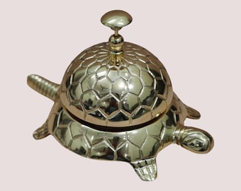 Brass Desk Bell | Tortoise Bell | Unique Desk Bell | Calling Bell Table Top Bell | Tortoise Bell | Turtle Design Bell | Service Table Bell