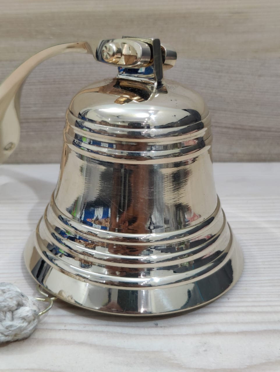 Personalized Bell Wall Maritime Bracket Ship Captain Brass Nautical Boat School,Dinner,Reception,Décor Home Mounted