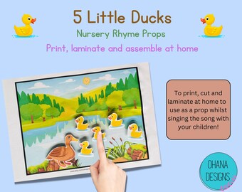 5 Little Ducks MEGA Pack Printable, Nursery Rhyme, Learning Activity ...