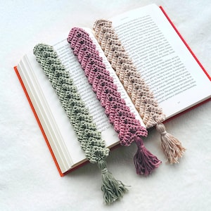 Crochet Bookmark Pattern, Elegant Tassel, Easy Beginner DIY Gift, Instant PDF Download