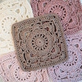 Willow Granny Square Crochet Pattern, Flower Floral Easy Beginner motif for blanket bag cardigan scarf US UK terms DIY Unique Gift for Mom product logo