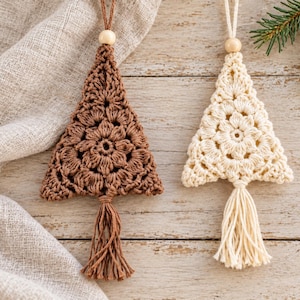 Christmas Tree Crochet pattern Ornament, Granny Square Sunburst, Easy Vintage Holiday decoration Beginner Handmade