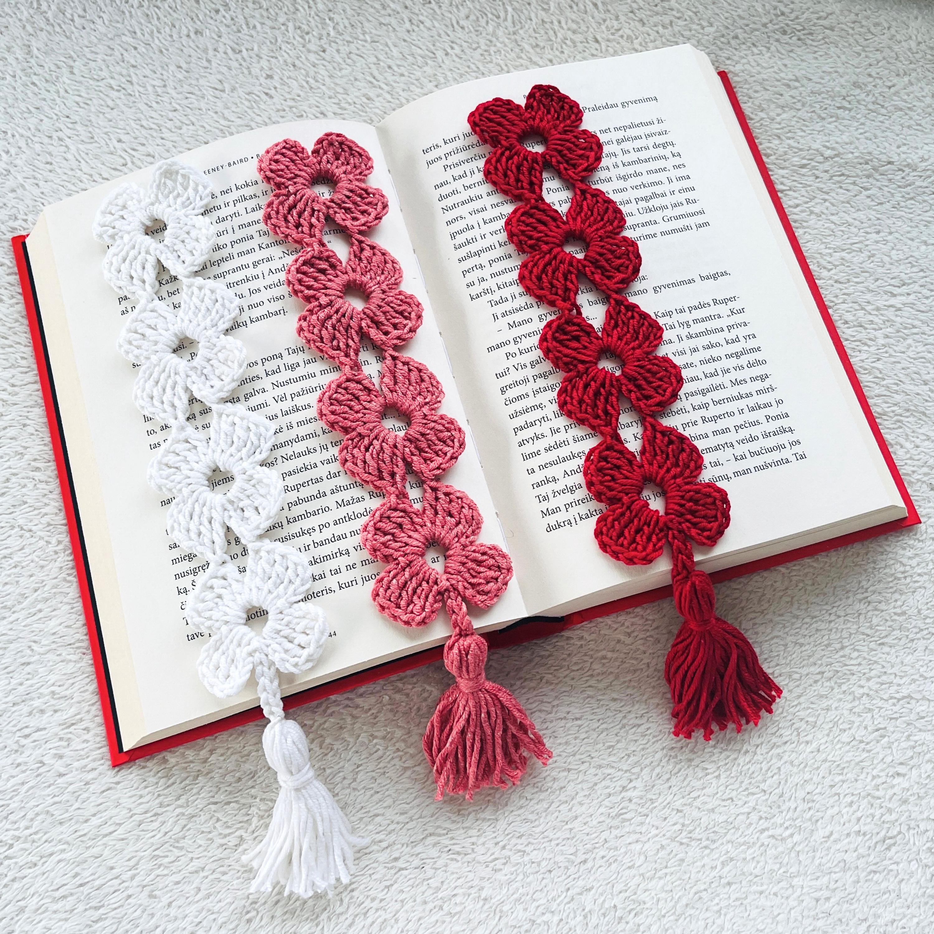 30 Flower Bookmark Crochet Patterns to Add a Handmade Touch to Reading Time 29 Flower Bookmark with Tassel Crochet Pattern