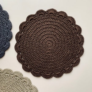 Placemat Crochet Pattern Drink Coaster DIY Mothers day gift Japandi table decor Beginner crochet tutorial Wedding decorations Housewarming 画像 6