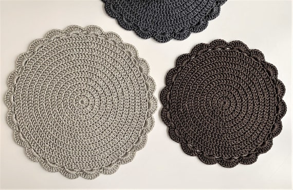 Placemat Crochet Pattern Drink Coaster DIY Mothers day gift Japandi table decor Beginner crochet tutorial Wedding decorations Housewarming