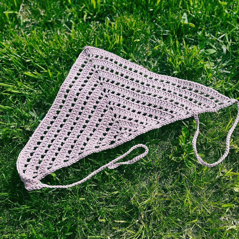Crochet Bandana Pattern: Easy Boho Headscarf, Beginner Kerchief ...