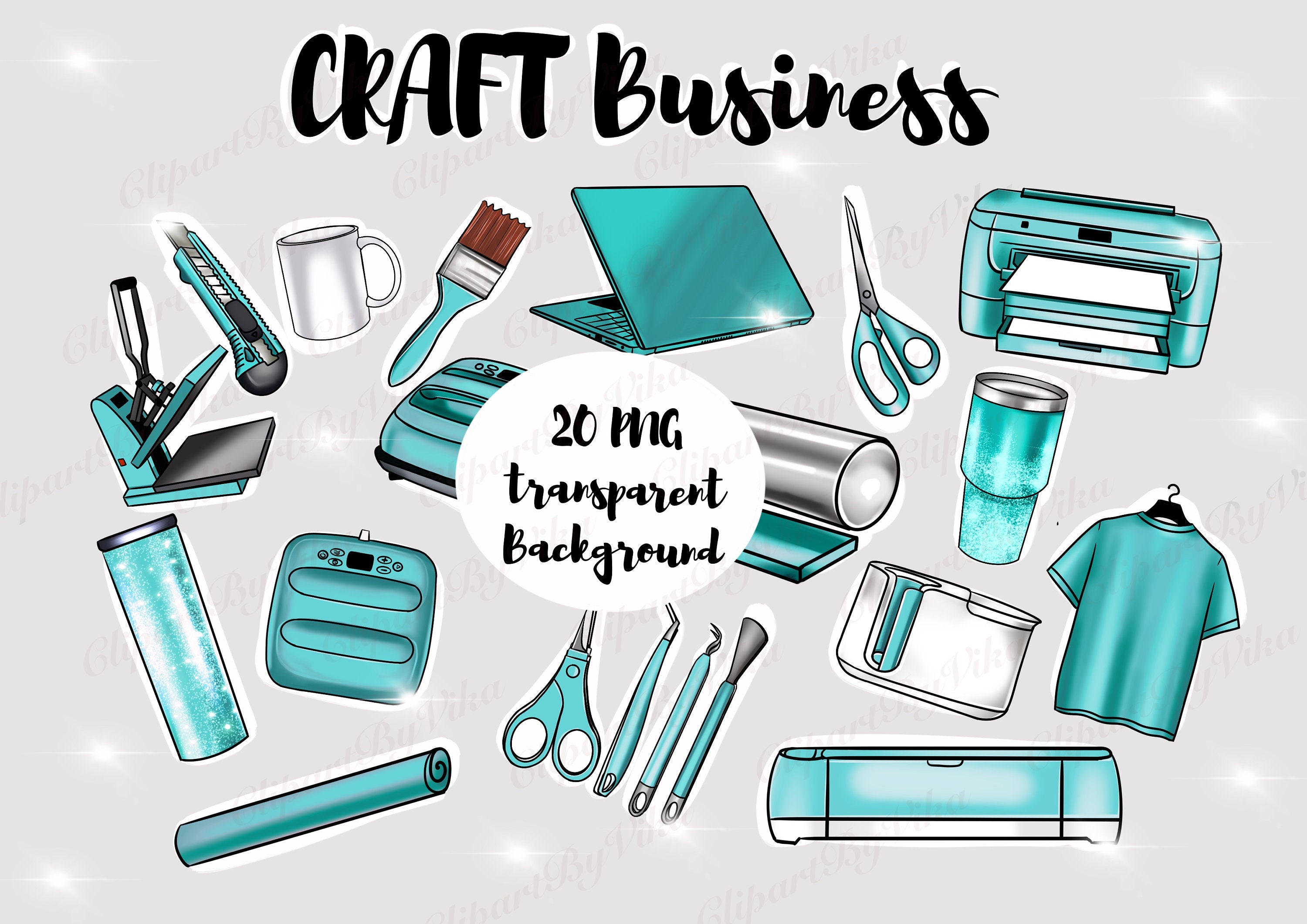 Craft Tools Clipart, Scrapbook Clipart, COMMERCIAL USE, Craft Supplies  Clipart, Crafting Tools Clipart, Crafting Clipart, Craft Tool PNG 
