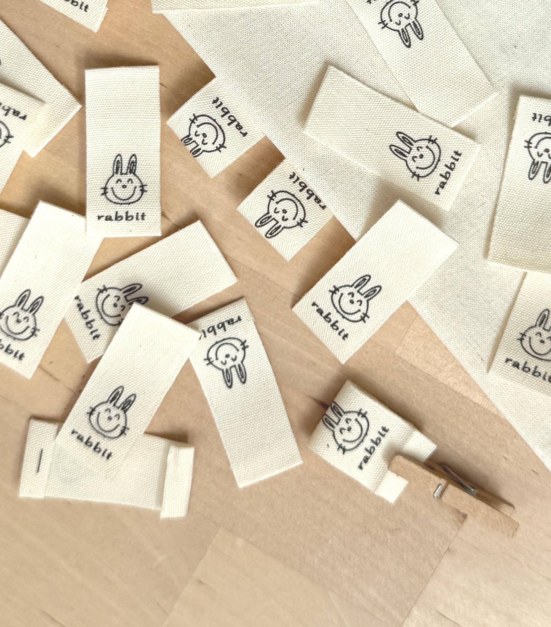 Rabbit Cotton Fabric Labels: Sewing & Handmade Crafts - Etsy
