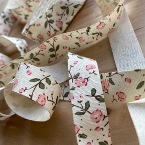 Baumwollband, Blumenband, Blumenmuster, Basteln, DIY