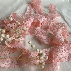 Lachsfarbenes Spitzenband, Tüllborte, hübsches süßes Band, Handwerk, DIY