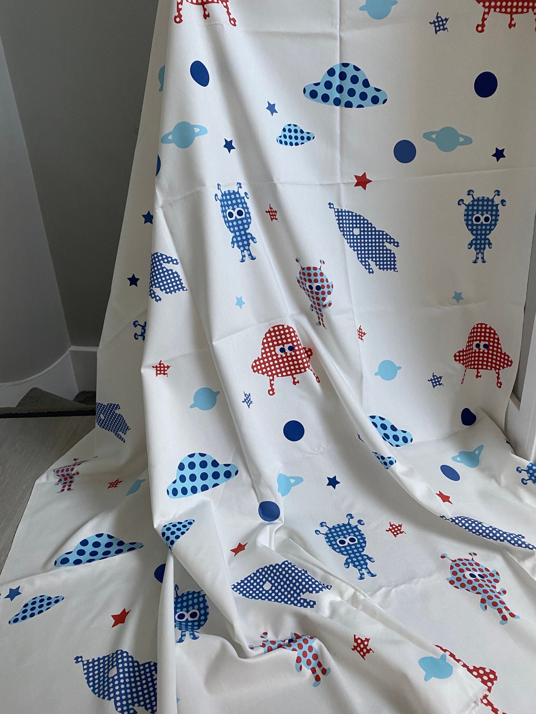 2 Meters, Alien and Ufo Pattern Fabric, Fabric for Kids Room - Etsy