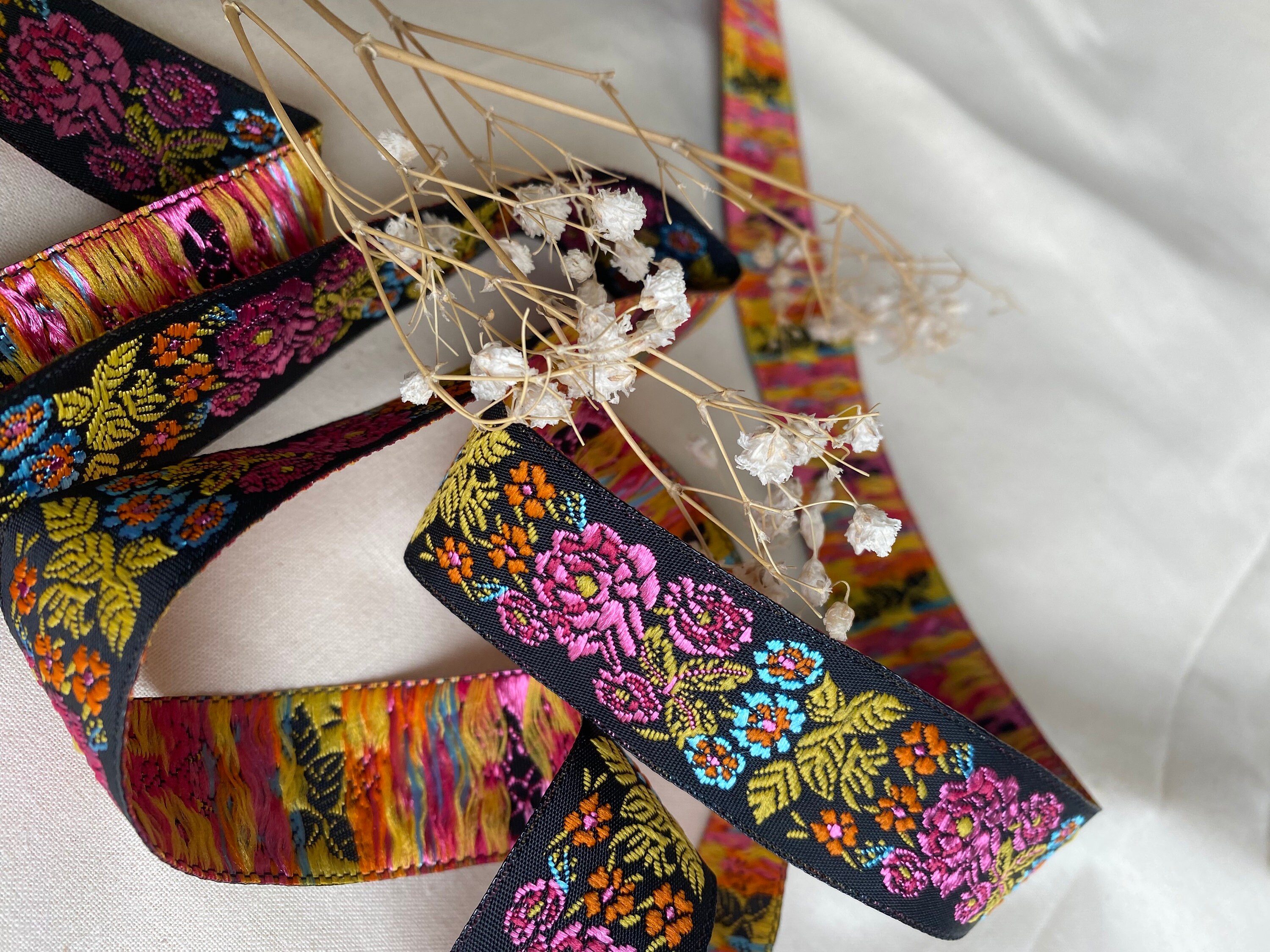 Jacquard Ribbon, Webbing Ribbon, Floral Pattern, Craft, DIY - Etsy