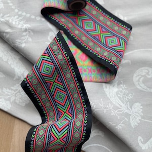 Jacquardband, Gurtband, ethnisches Muster, Boho, Handwerk, DIY