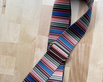 Correa de bolso de cinta a rayas: correa ajustable de repuesto para bolso cruzado (5 cm/51 pulgadas)