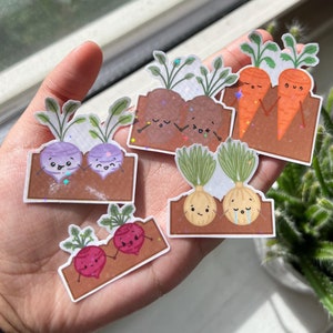Paquete de pegatinas Kawaii Underground Besties (opción de bloc de notas adicional) (brillante u holográfica)