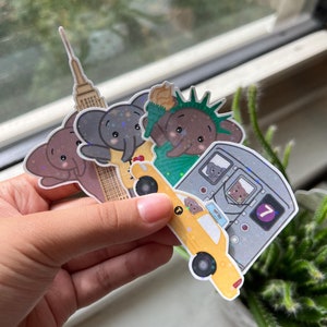 Paquete de pegatinas de los elefantes NYC Koazy y Klaire (holográficas o brillantes)