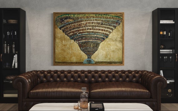 Sandro Botticelli : Die Karte der Hölle Dante The Divine - Etsy.de