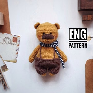 PDF BEAR crochet pattern, Crochet bear pattern Pdf, Amigurumi bear pattern by Mishinsy, English crochet bear tutorial